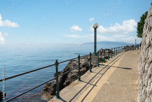 waterfront promenade in Opatjia, Croatia