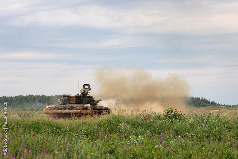 Tank shoots on the range
