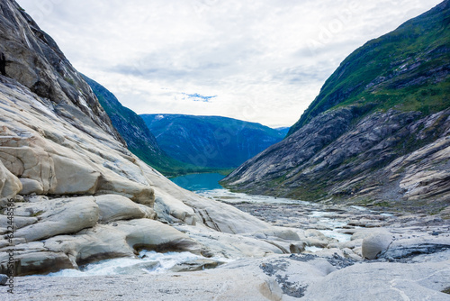 The Nigardsbreen Glacier, beautiful blue melting glacier in the Jostedalen National Park,  Norway © Stefano Zaccaria