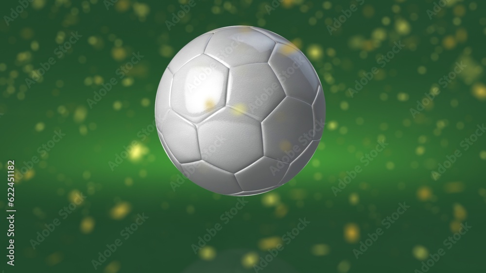 Fototapeta premium 3D White Soccer Ball. The video of this image is in my portfolio. 