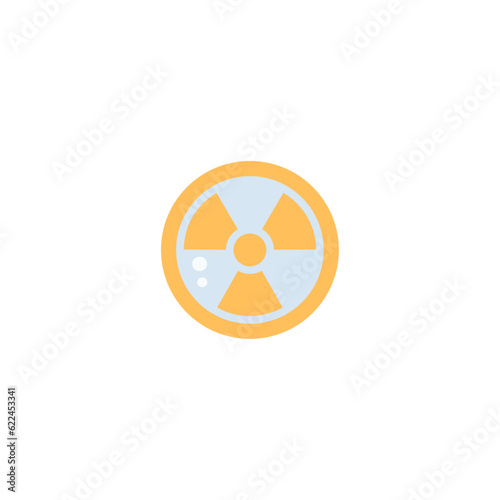 Biohazard Flat Icon - Science and Chemical Elements Icon Vector Illustration Isolated.