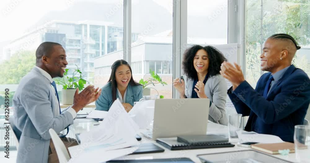 Teamwork, celebration and paper in the air with business people or happiness in boardroom. Success, collaboration and winning professionals with victory or achievement for project or deal in office. Teamwork, celebration and paper in the air with business people or happiness in boardroom. Success, collaboration and winning professionals with victory or achievement for project or deal in office.