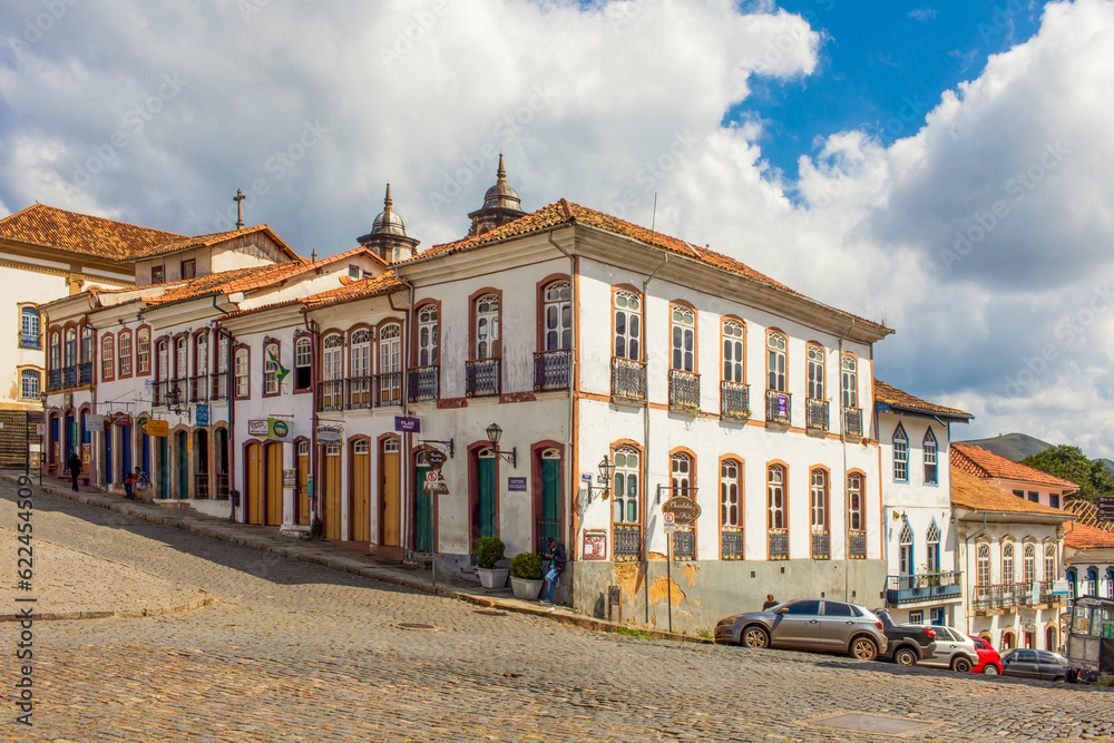 Beautiful old houses around Tiradentes square