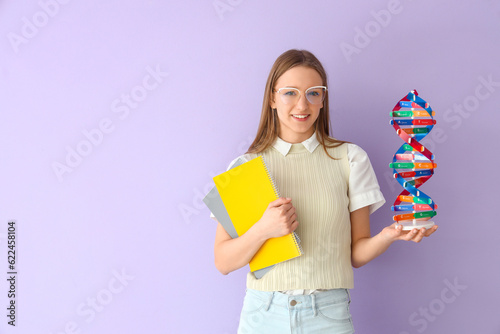 Female student with DNA mod...