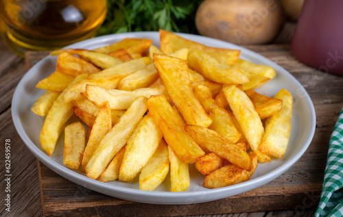 Turkish style handmade french fries, Turkish name; Ev yapımı patates kizartmasi