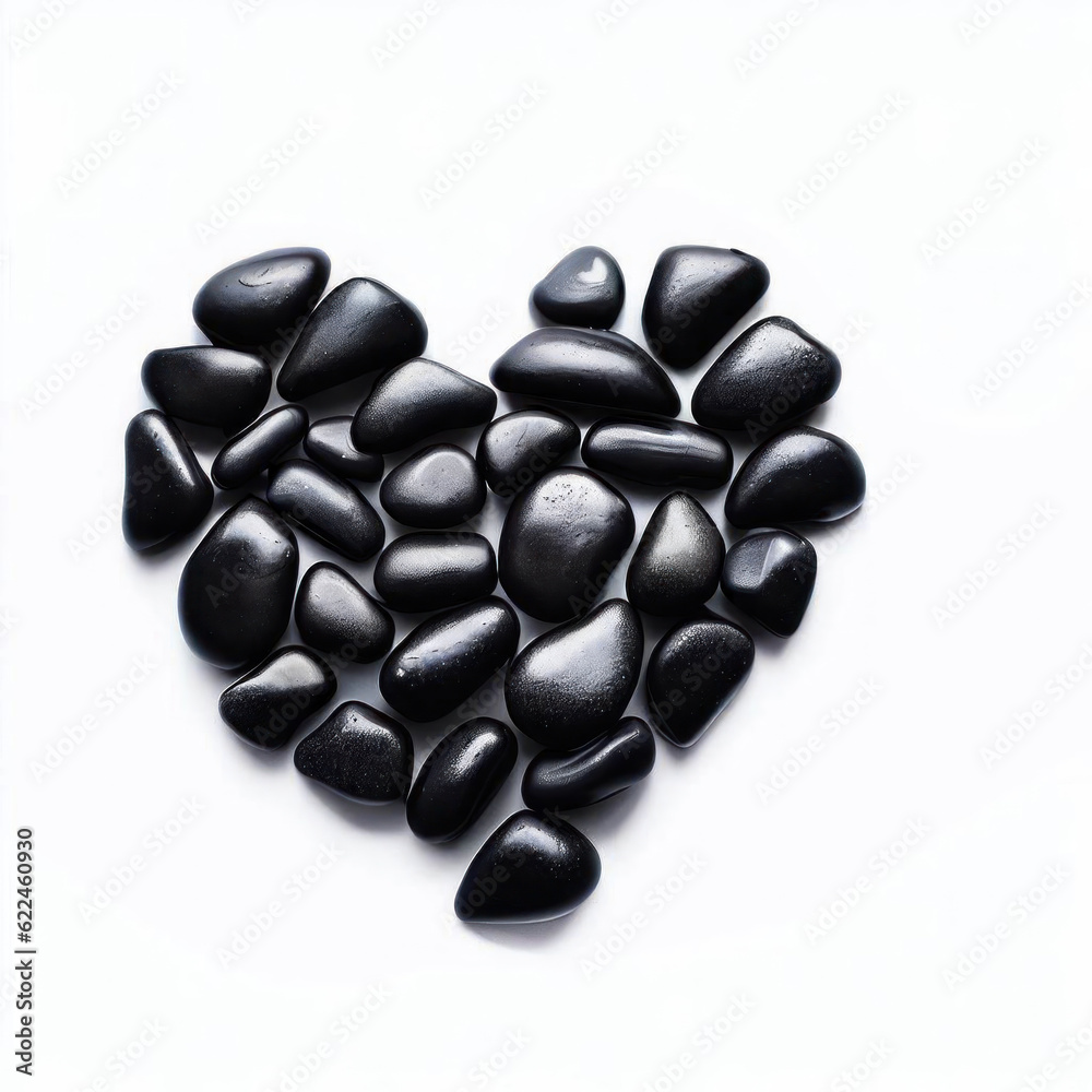 Stone Love: Heart-Shaped Stones, Generative AI Stone Love: Heart-Shaped Stones, Generative AI
