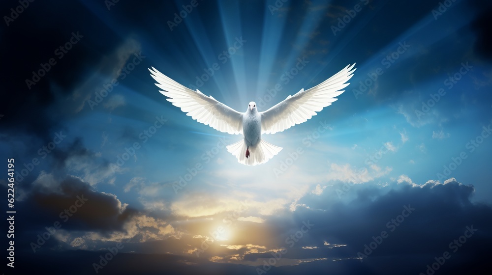The Holy Spirit Dove Representation Stock Illustration | Adobe Stock
