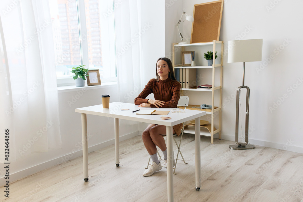 notebook schoolgirl exam teenager education preparation student table girl desk notebook schoolgirl exam teenager education preparation student table girl desk