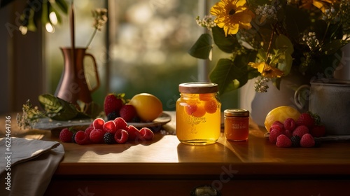 A Table Setting with Honey and Related Objects