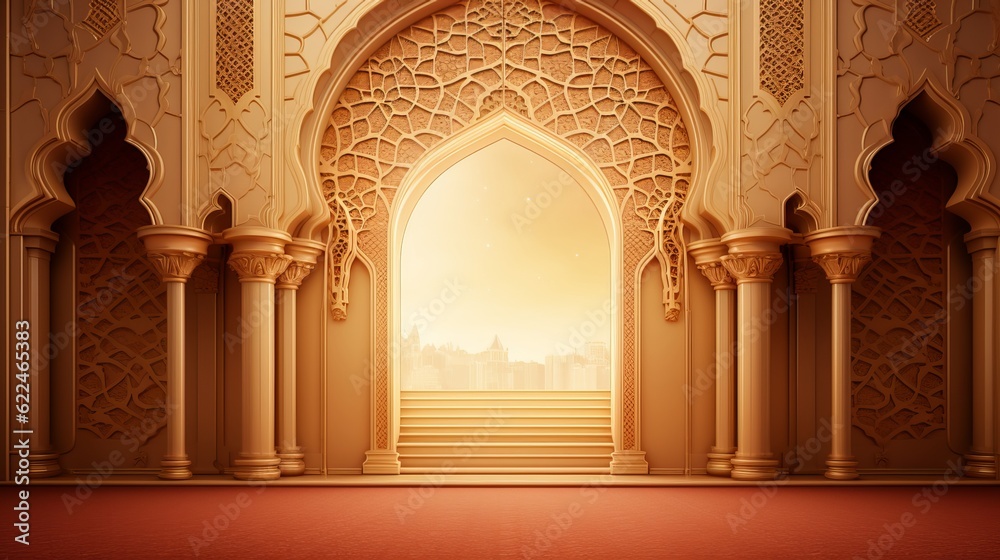 Arabic Elements Ornate Stage Background