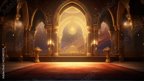 Arabic Elements Ornate Stage Background