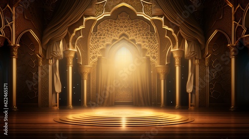 Arabic Elements Ornate Stage Background