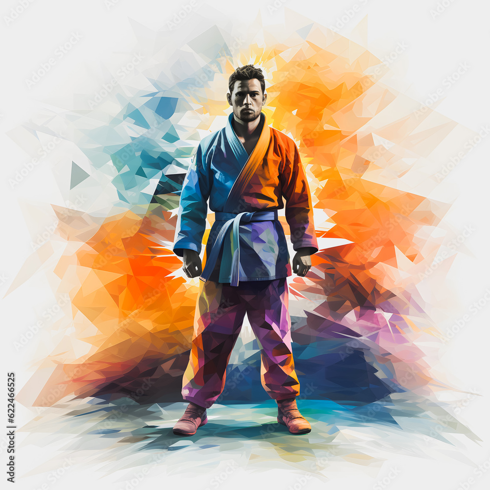 Papier peint Olympic Games in Paris 2024. Judo. Olympic sports