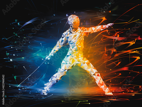Olympic Games in Paris 2024. Fencing. Olympic sports. Generative AI