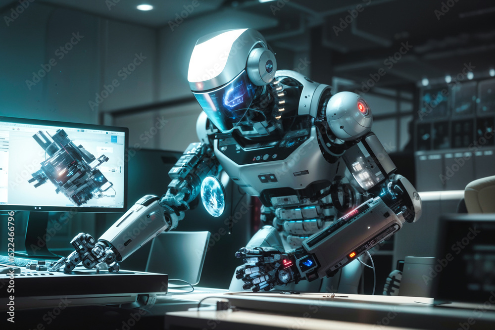 Futuristic Robot Scenarios - Artificial Intelligence Concepts Futuristic Robot Scenarios - Artificial Intelligence Concepts