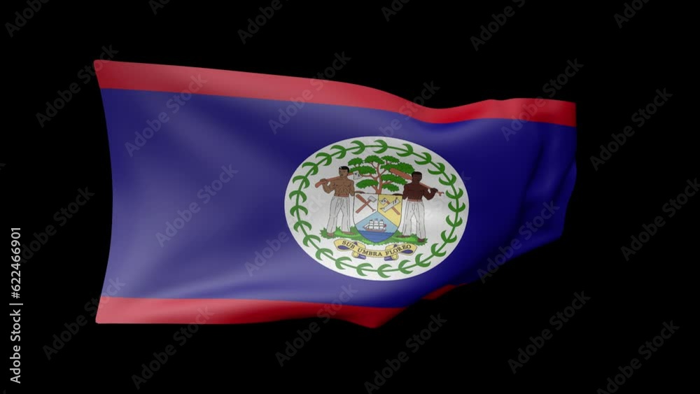 Belize Waving Flag Transparent Alpha