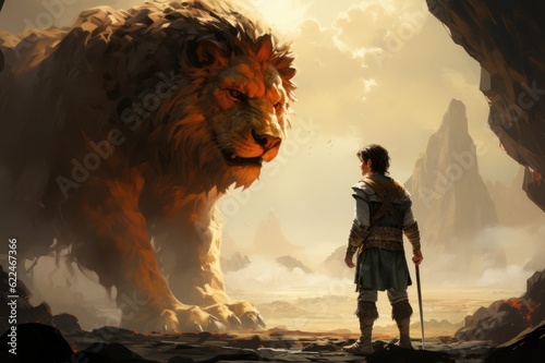 Unleashing the Underdog: David's Astonishing Victory against Goliath in the Iconic Biblical Clash Generative AI