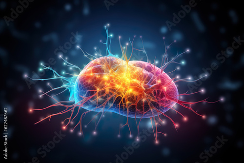 Field of neurology  visualization of the brain. Workings of the human mind concept  emphasizing the complexity and wonder of cognitive science and neurological health   Generative AI