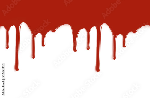 dripping blood on white background