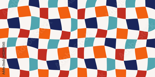 Color checker pattern. Vector and seamless checkered pattern. For print and seamless surfaces, design, interior, textiles, pillows, wallpapers.