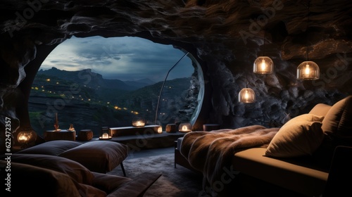 Imagine a hidden opening in the cave ceiling that reveals a breathtaking view of the night sky