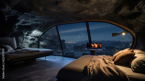 Imagine a hidden opening in the cave ceiling that reveals a breathtaking view of the night sky
