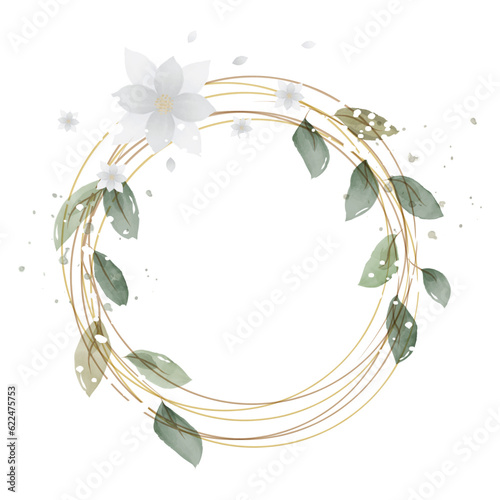 Watercolor Floral Frame
