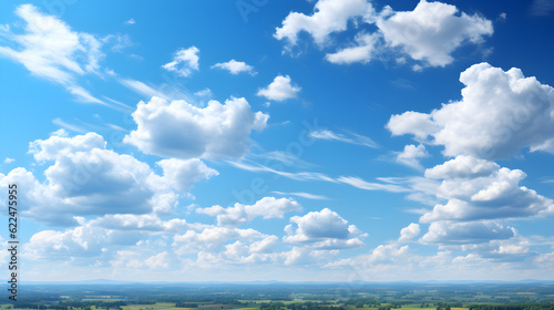 blue sky with cloud Generative AI © kitti