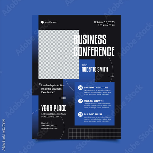 business conference vertical flyer template