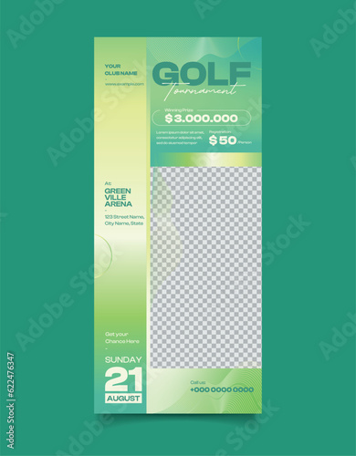 Golf Tournament Roll Up Banner Template