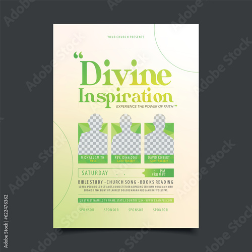 gradient church flyer template