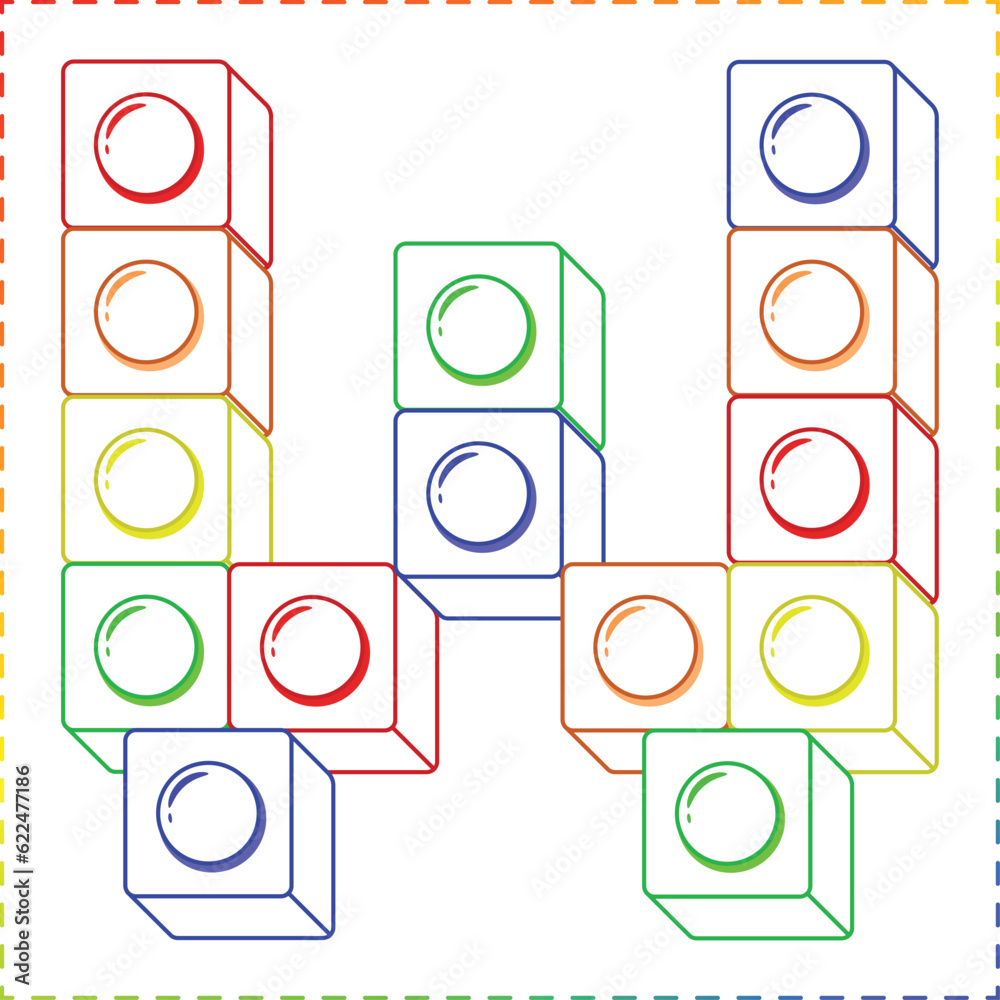 blocks Alphabet English letters blocks in coloring stroke modern style drawing blocks Alphabet English letters blocks in coloring stroke modern style drawing