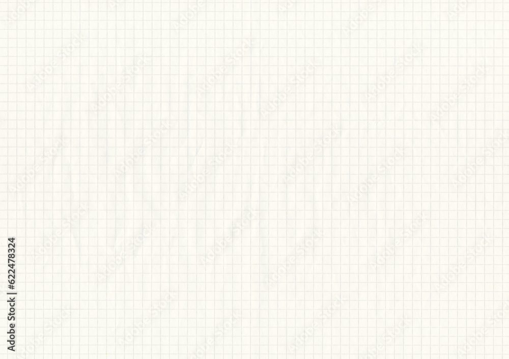 Checkered sheet of paper from a notebook. Grid on white background. Technical architect blank. Square geometric elements. Checkered sheet of paper from a notebook. Grid on white background. Technical architect blank. Square geometric elements.