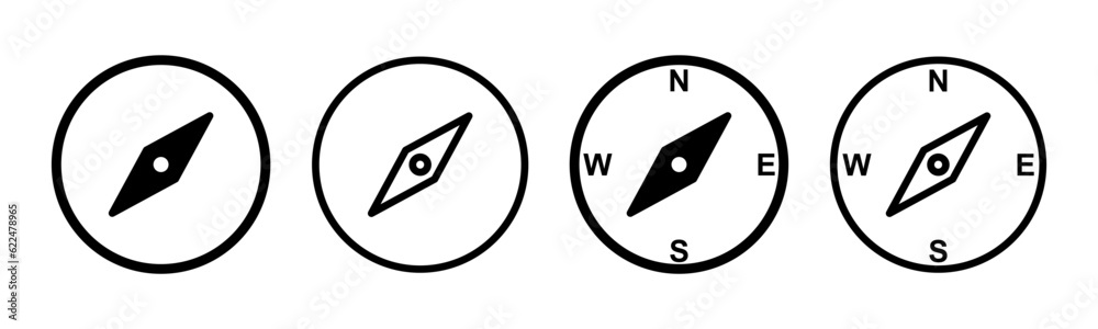 Compass icon set illustration. arrow compass icon sign and symbol Compass icon set illustration. arrow compass icon sign and symbol
