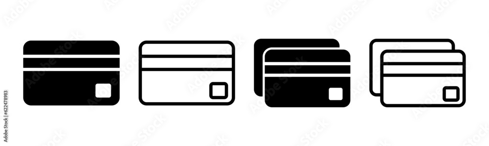 Credit card icon set illustration. Credit card payment sign and symbol Credit card icon set illustration. Credit card payment sign and symbol