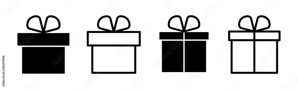 Gift icon set illustration. gift sign and symbol. birthday gift Gift icon set illustration. gift sign and symbol. birthday gift