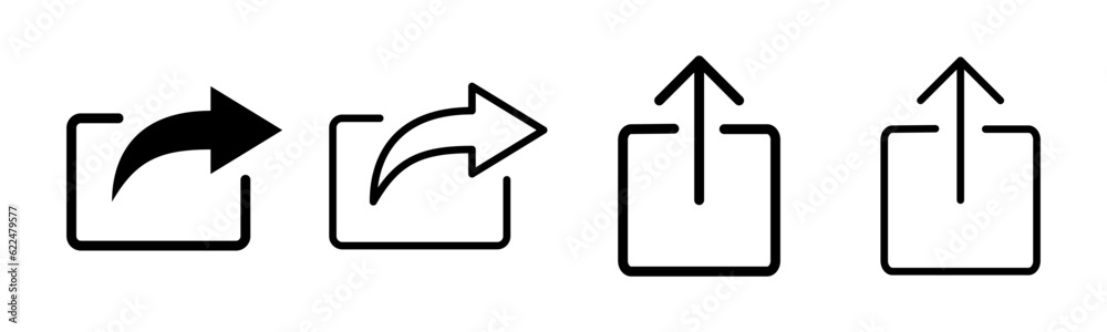 Share icon set illustration. Sharing sign and symbol Share icon set illustration. Sharing sign and symbol