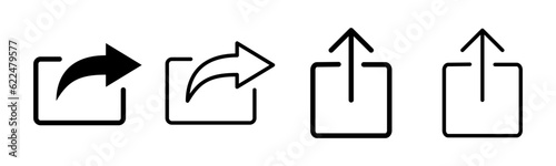 Share icon set illustration. Sharing sign and symbol