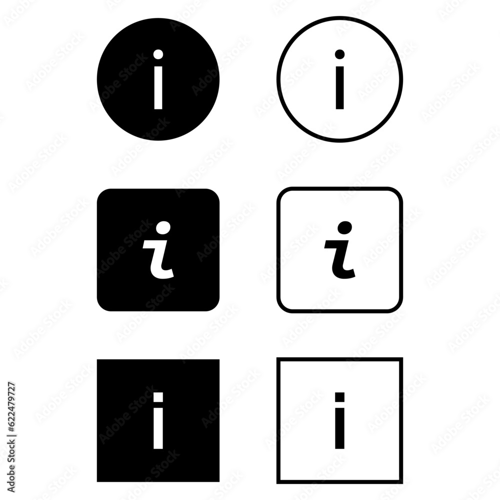 information icon symbol set. Vector illustration. EPS 10. information icon symbol set. Vector illustration. EPS 10.