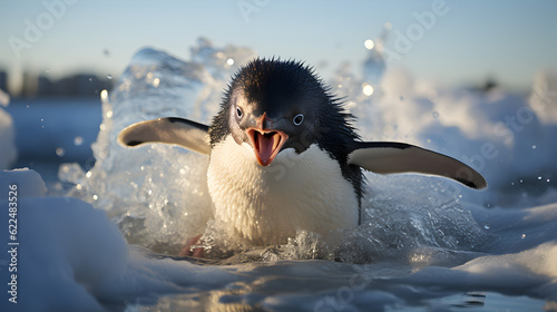 Cute penguin, baby penguin Generative AI