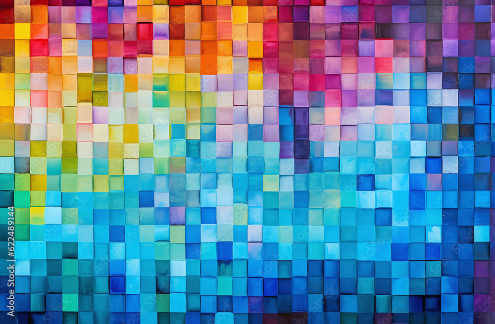 abstract background with squares. Generative AI abstract background with squares. Generative AI