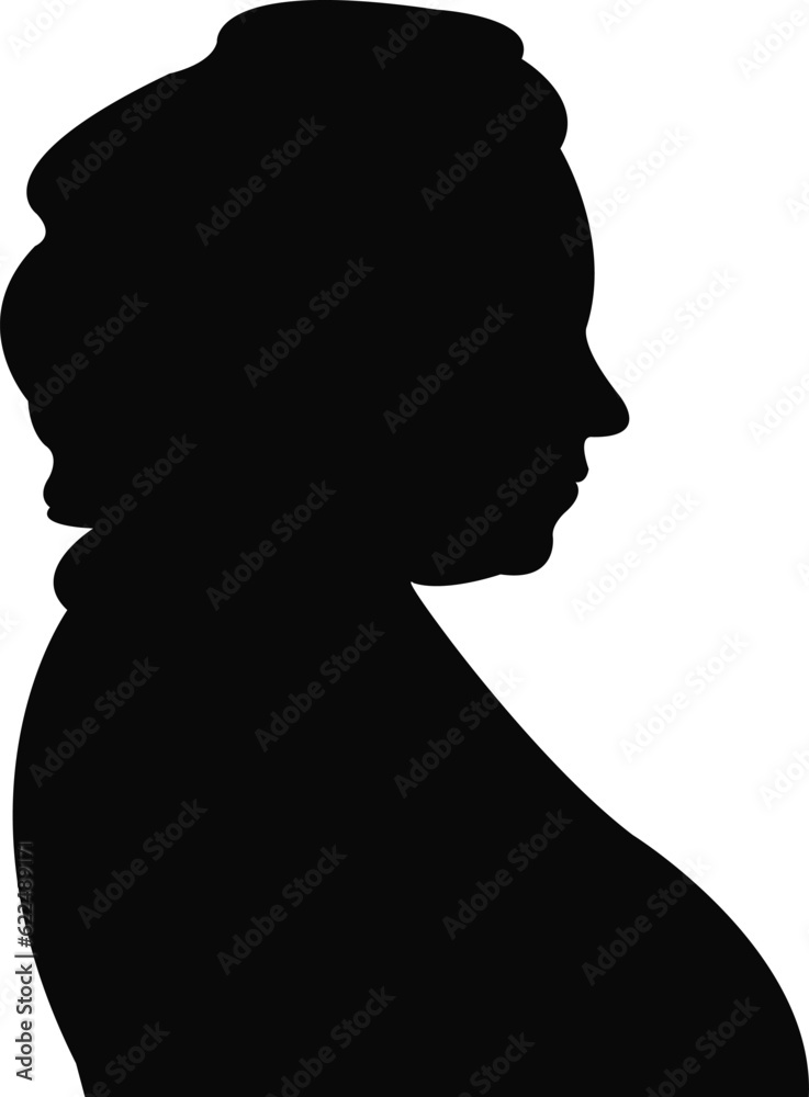 a woman head silhouette vector