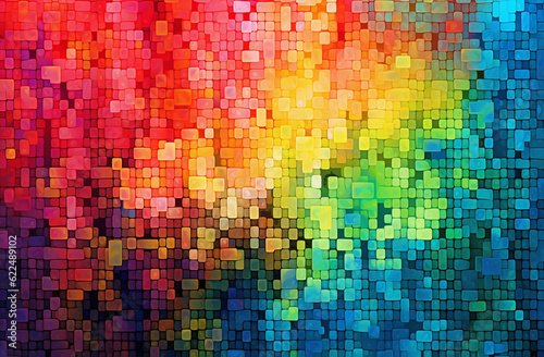 abstract background with squares. Generative AI