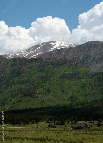 Landscape shot of mountain ranges.