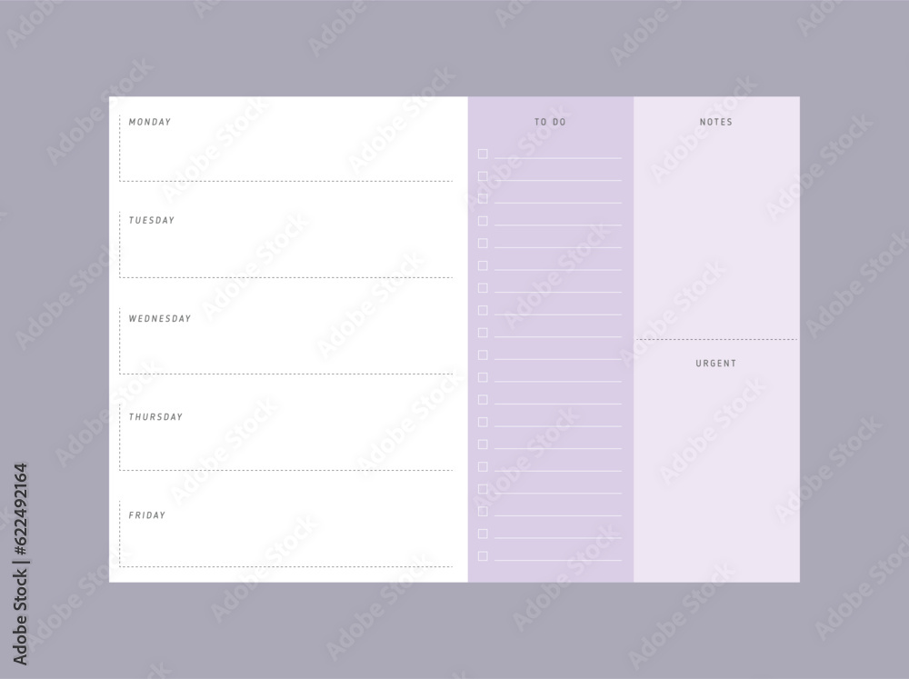 Week of planner. memo list. Week of planner. memo list.