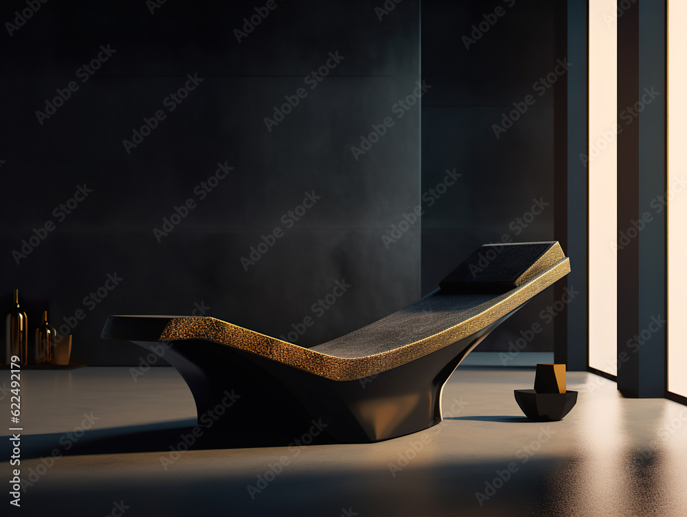 Modern and sophisticated design of an expensive architectural chaise