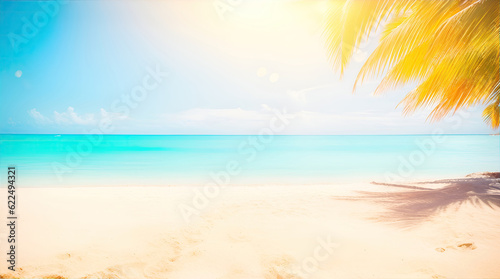 summer sandy and wavy beach background © Dwi