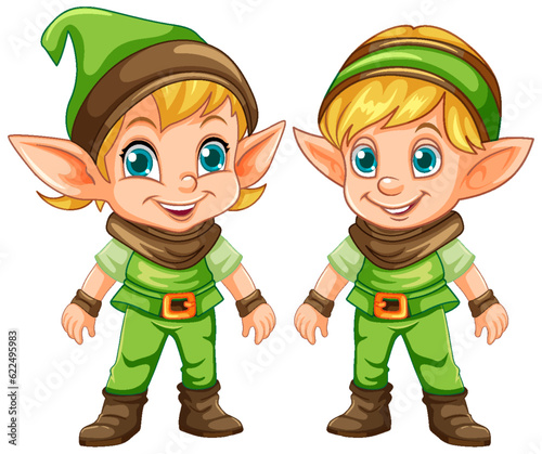 Cute Chrustmas eld cartoon character