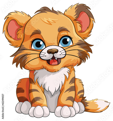 Cute Baby Tiger Cartoon Character