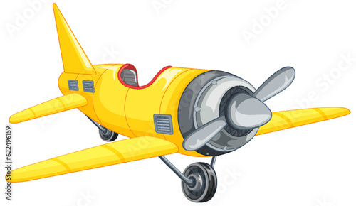Cute yellow jet plane